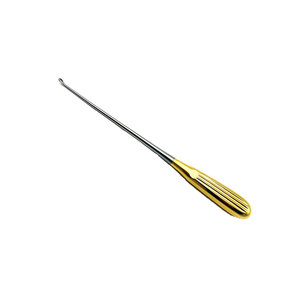 Cureta ortopédica para huesos, tamaño 2, punta angulada, 14 pulgadas, instrumento quirúrgico de acero inoxidable con mango sólido, fabricante Pakistán - Product Image 1