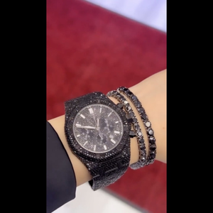 Reloj de Diamantes Cultivados en Laboratorio de Alta Calidad, Totalmente Personalizado, para Hombre, Estilo Hip Hop, Regalo de Joyería de Diamantes - Product Image 3