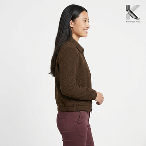 Chaqueta de Trabajo Unisex para Invierno, Diseño Minimalista, Color Marrón Espigado, Cierre de Cremallera, Algodón y Poliéster, Ropa Exterior Informal - Product Image 2