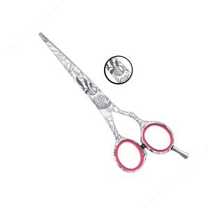 Ciseaux de coiffure professionnels, lame en acier inoxydable, manche rouge, coupe longue, pointe acérée, ciseaux pour droitiers - Product Image 1