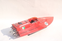 Modelo de Lancha Rápida Italiana F430 Hecha a Mano en Madera - Maqueta de Lancha de Carreras de Lujo para Decoración de Hogar u Oficina
