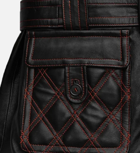 New Fashionable Men's Genuine <b>Leather</b> <b>Long</b> Coats Custom Made Black Winter Streetwear <b>Jacket</b> with Adjustable Price - Product Image 6