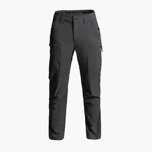 Men's Black Soft <b>Shell</b> Hunting Pants Breathable Polyester Solid Color Autumn Outdoor Wear - Product Image 1