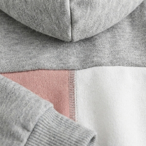 Sudadera Corta de Mujer, Estilo Moderno, Color Gris, Rosa y Blanco, Tejida, Manga Larga, Informal, para Otoño, Precios al por Mayor - Product Image 6