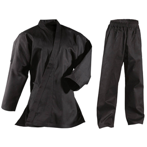 Custom Unisex Martial Arts Karate Uniform <b>Stretch</b> Polyester/Cotton <b>Black</b> Gi Training Suit Crossover Dojo Judo Grappling Gear Set - Product Image 6