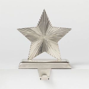 Juego de 2 soportes para calcetines de Navidad con forma de reno plateado, gancho pesado para chimenea, decoración de mesa navideña con renos de pie - Product Image 3