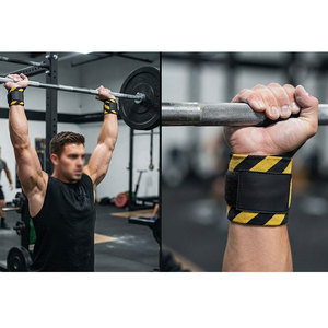 Attelles de poignet unisexe en coton antidérapantes avec renfort, haute performance pour la gym, protection du poignet, fermeture auto-agrippante - Product Image 6