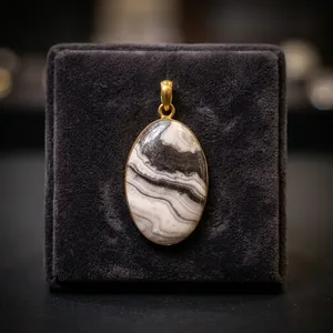 จี้ทองเหลืองลายม้าลายธรรมชาติ ทำด้วยมือ สำหรับทำสร้อยคอ ขายส่ง - Product Image 4