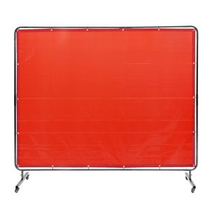 Forniture per Saldatura e Brasatura: Telo Protettivo Ignifugo in Vinile 6FT X 8FT con 4 Ruote Girevoli - Product Image 1