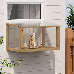 Catio per Gatti da Finestra in Legno Impermeabile per Gatti da Interno, Singolo, da Appendere alla Finestra - Product Image 2