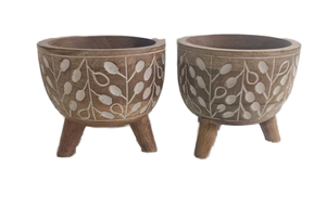 Decoración de lujo para el hogar, cuenco de madera de mango hecho a mano, candelabros de Navidad naturales únicos, linternas, recipientes para bodas y ocasiones - Product Image 4