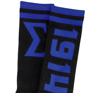 Phi Beta Sigma Black Crew <b>Socks</b> 1914 Fraternity Knit Athletic Comfortable Stretch Everyday Wear - Product Image 2
