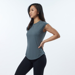 Sexy Knitted Jersey Gym Wear Outdoor <b>Running</b> T-Shirt Embroidery Logo Quick-Drying Tee Sports Short Sleeve Women Velocity T-Shirt - Product Image 3