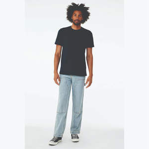 เสื้อยืดแขนสั้นสีกรมท่าแบบยูนิเซ็กซ์ - ผ้าคอตตอนหวี Airlume 52%, โพลีเอสเตอร์ 48%, น้ำหนัก 4.2 ออนซ์, ผ้าผสม CVC ราคาถูก รับผลิตตามแบบ OEM แฟชั่นทันสมัย - Product Image 4