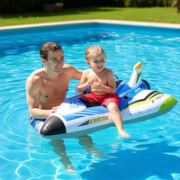 Flotteur gonflable en PVC Intex en forme d'avion, 117 cm, pour enfants et adultes, jouet aquatique avec pistolet à eau, modèle emballé 57536