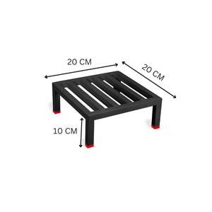 Soporte cuadrado resistente para plantas, 2 piezas, soporte para macetas de hierro negro, soporte fuerte para macetas, para decoración del hogar, jardín y balcón - Product Image 5