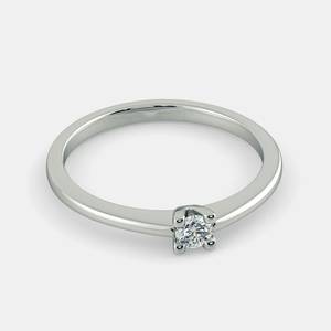 Anillo de Compromiso con Corte Brillante Chapado en Oro de 18K Cultivado en Laboratorio para Mujer |   Anillo de Compromiso y Boda Moderno con Certificación IGI - Product Image 3