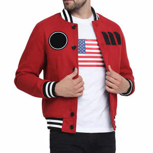 เสื้อแจ็คเก็ตวาร์ซิตี้แบบสั่งทำพิเศษสำหรับธุรกิจ B2B แบบปะติดปะต่อ  ชุดเบสบอลแบบ Letterman Bomber สำหรับผู้ชาย  ชุดทีม  เสื้อคลุมขนแกะ  ผู้ผลิตขายส่ง - Product Image 4
