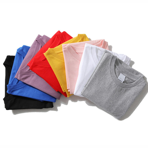 เสื้อยืดคอกลมแขนสั้นผ้าฝ้ายเรียบสำหรับผู้ชายอินเทรนด์ทรงปกติสีทึบลำลองผ้าเจอร์ซีย์ถักสีดำ - Product Image 2