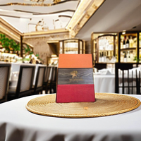 Porte-menus en cuir PU durable de qualité supérieure, design gaufré nickelé, logo couleur personnalisé, certifié ISO pour hôtels et restaurants
