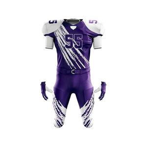 Uniforme de Fútbol Americano Personalizado en Morado y Blanco – Ropa Deportiva Sublimada para Clubes y Escuelas - Product Image 1