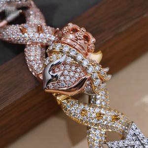 Luxury 925 Silver Chain <b>Bracelets</b> With Crystal Flower Design 18K Gold Plated Unisex Everyday Wear Jewelry - Product Image 2