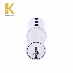 Cylindre de serrure de porte en laiton à remplacement rapide, finition chrome satiné, 7 goupilles, clé C, SFIC, pour la sécurité des portes commerciales - Product Image 3