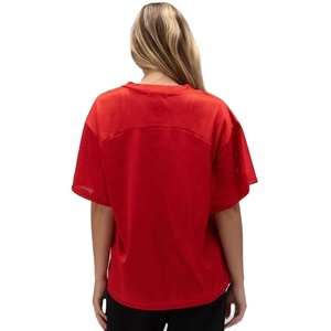 Camiseta de fútbol americano personalizada para mujer Relax Fit cuello en V y estampado Vintage 00 transpirable y camisetas de diseño a la moda - Product Image 5