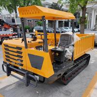 Mini transporteur sur chenilles en caoutchouc de 4 tonnes avec moteur diesel, norme d'émission EPA, benne hydraulique et pompe de boîte de vitesses haute performance