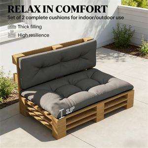 Cuscino di Ricambio Nero per Sedia da Giardino, Solo per Patio e Terrazza - Product Image 2