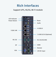 Intel-Mini ordenador integrado con 3 pantallas, 3 puertos LAN duales RS232, compatible con 4G, 5G, WiFi, Win10, 11, Linux, para control general