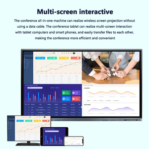 Tableau blanc interactif intelligent à double système de 85 pouces, écran plat interactif avec <span class=keywords><strong>OPS</strong></span>, tableau blanc tactile 4K pour le bureau et l'école - Product Image 3