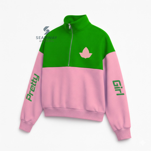 Alpha | Kapa | Alpha Sorority Quarter <b>Zip</b> Pullover <b>Women's</b> Cotton Fleece <b>Jumper</b> Mock Neck Embroidered Sweatshirt <b>Zip</b>-Up Pullover - Product Image 2