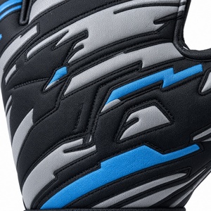 Gants de gardien de but de football personnalisables en cuir PU, à doigts entiers, antidérapants, avec sangle de poignet réglable, respirants, unisexes, pour le sport - Product Image 2