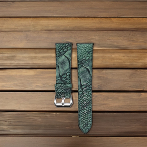 สายนาฬิกาหนังนกกระจอกเทศแท้สำหรับสมาร์ทวอทช์สายนาฬิกาสำรอง20มม. 22มม. - Product Image 1