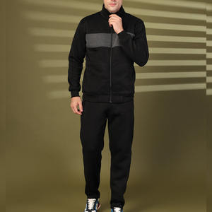 Nouvel ensemble de survêtement athlétique pour homme, 2 pièces, design uni, décontracté, pour le jogging, avec fermeture éclair intégrale, manches longues, tenue d'entraînement, ensemble de jogging - Product Image 5
