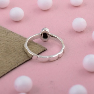 Natural <b>Black</b> Onyx <b>Ring</b> 925 Sterling Silver Oval Cabochon Gemstone <b>Ring</b> Wholesale Handmade Jewelry for <b>Men</b> Women - Product Image 3
