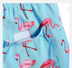 Customized Design <b>Men</b>’s Flamingo Sublimated Print Swim Shorts Quick Dry Beach <b>Trunks</b> Summer Holiday Swimwear for Pool Surf - Product Image 5