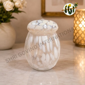Shri Govind International Flower Shape Glass Bowl With <b>Lid</b> Heat Resistant Home <b>Decoration</b> - Product Image 3