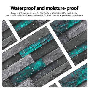 Carta da parati moderna in pietra di marmo verde e Stick adesivo adesivo da parete rimovibile per la decorazione domestica materiale in PVC - Product Image 2