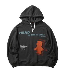 Sudadera con capucha de lana de algodón Unisex de alta calidad, diseño de serigrafía pesado de gran tamaño, sudadera personalizada para hombres y mujeres - Product Image 3