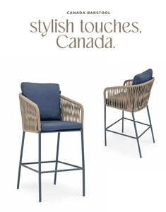 Modern Rattan Accent <b>Bar</b> Chair Cushioned Backless <b>Stool</b> Metal Frame Counter Seating for Kitchen and Cafe Patio - Product Image 1