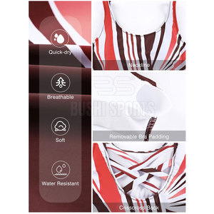 Maillot de bain femme confortable, respirant, à contraste de couleurs, durable et sans coutures - Product Image 5