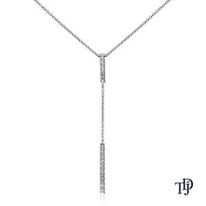 Elegante Colgante de Diamantes (Naturales) en Oro de 10K con Piedras de Corte Brillante, Cadena Personalizable, Diseño con Barra - Product Image 2