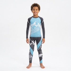 Conjunto de Rash Guard y Spats de MMA para Niños, Estampado Digital Personalizado, Ecológico, Elástico en Cuatro Direcciones, Camiseta de Compresión de Manga Larga a Juego - Product Image 2