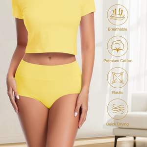 Ropa Interior Femenina de Tallas Grandes con Cintura Alta, Botones, Tela Suave, Elástica, Transpirable y con Soporte Completo en la Cintura - Product Image 4