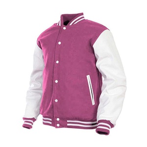 Chaqueta de Béisbol Unisex de Invierno, Transpirable, con Mangas de Poliéster/Algodón y Bordado Chenille, Estilo Varsity Casual para Hombre y Mujer - Product Image 4