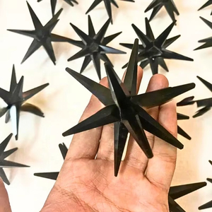 Figura de Obsidiana Negra de 12 Puntas, Estrella Merkaba, Gema de Feng Shui, Amuleto Hecho a Mano - Product Image 2
