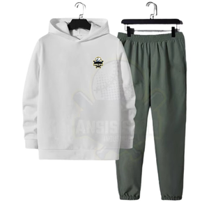 Heavyweight Streetwear Solid Hooded <b>Track</b> <b>Suit</b> for Men Eco-Friendly Cotton Fleece Pullover Sweatshirt Jogger Pants Custom Made - Product Image 1