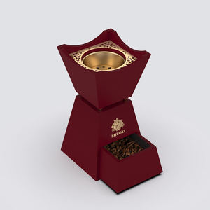 Quemador de Incienso Religioso de Madera Hecho a Mano con Base de Sándalo, Doble Compartimento, Difusor Aromático, Diseño de Tapa Redonda - Product Image 5